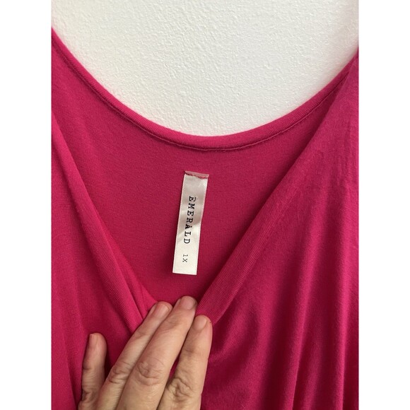 Emerald Women’s  spaghetti strap maxi dress Size 1XL Pink Pullover Elastic Waist - Picture 7 of 11